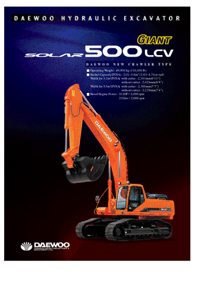 Bageri gusjeničari Doosan Solar 500 LC-V Gigant