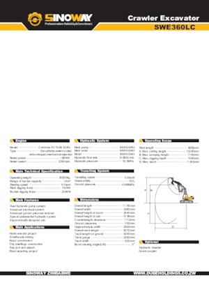 Bageri gusjeničari Sinoway SWE360LC