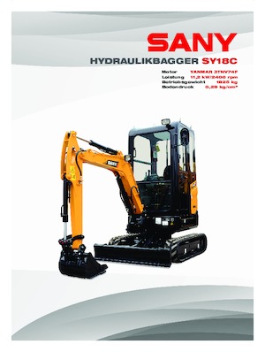 Mini bageri Sany SY18C