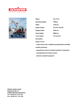 Bageri gusjeničari Takeuchi TB 175 CV