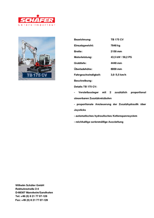 Bageri gusjeničari Takeuchi TB 175 CV