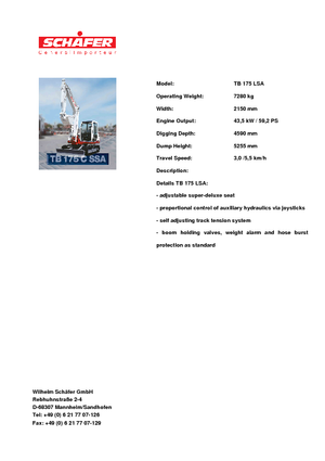 Bageri gusjeničari Takeuchi TB 175