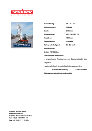 Bageri gusjeničari Takeuchi TB 175