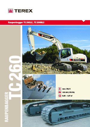 Bageri gusjeničari Terex TC 260