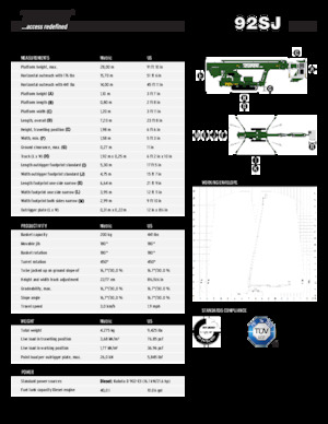 Teleskopska podizna platforma na kotačima TEUPEN TC92SJ 