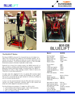 Zglobna podizna platforma na gusjenicama Ruthmann BLUELIFT B35 EB