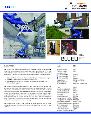 Zglobna podizna platforma na gusjenicama Ruthmann BLUELIFT B59