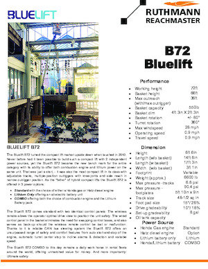 Zglobna podizna platforma na gusjenicama Ruthmann BLUELIFT B72
