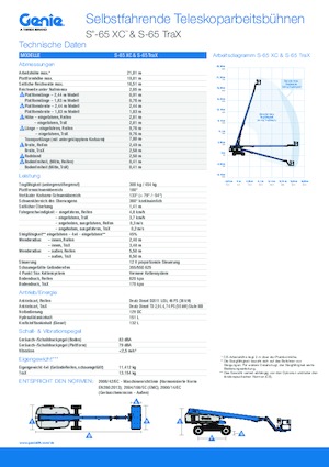Teleskopska podizna platforma na kotačima Genie S-65 TraX