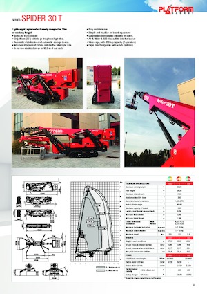 Teleskopska podizna platforma na kotačima Platform Basket SPIDER 30T ED