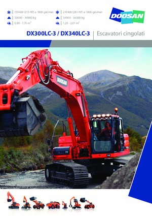 Električni rovokopač gusjeničar Doosan DX300LC-3