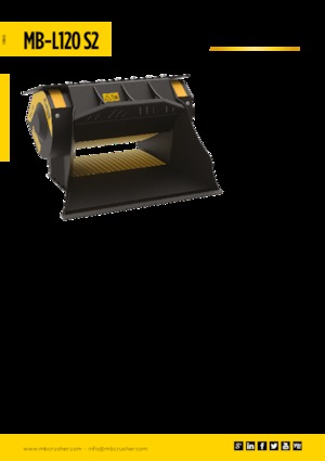 Žlice za drobilicu MB Crusher MB-L120 S2