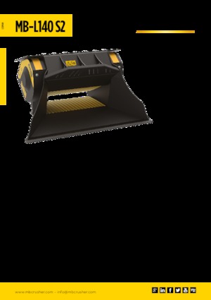 Žlice za drobilicu MB Crusher MB-L140 S2