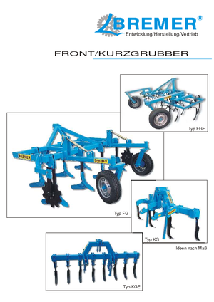 Kultivatori Bremer KG 300 Front