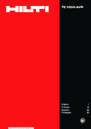 Čekići i razbijači za rušenje Hilti TE 1000-AVR