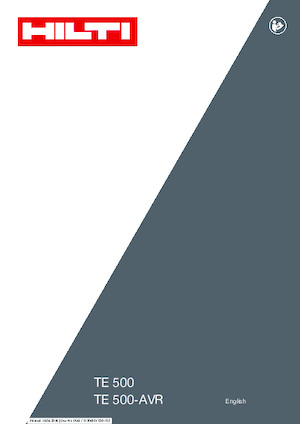 Čekići i razbijači za rušenje Hilti TE 500-AVR