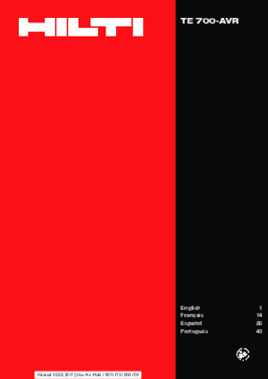 Čekići i razbijači za rušenje Hilti TE 700-AVR