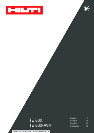 Čekići i razbijači za rušenje Hilti TE 800-AVR