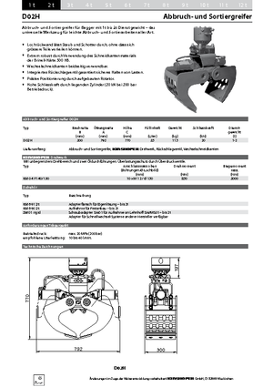 Grabilice za sortiranje rušenja Kinshofer D 02 H