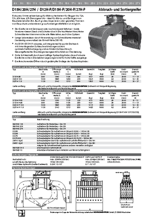 Grabilice za sortiranje rušenja Kinshofer D 27 H-P 115
