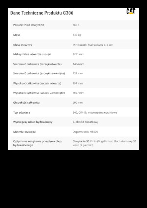 Grabilice za sortiranje rušenja Caterpillar G306