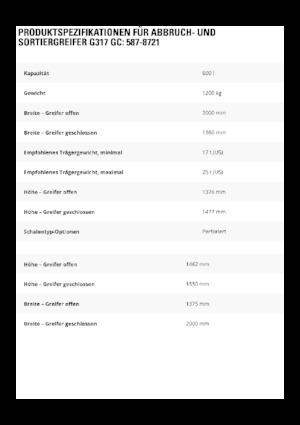 Grabilice za sortiranje rušenja Caterpillar G317 GC