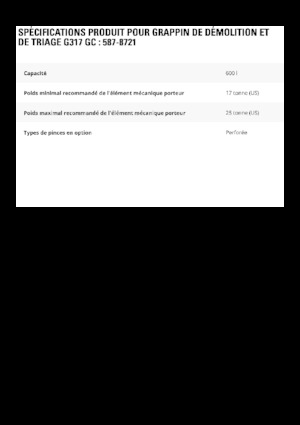 Grabilice za sortiranje rušenja Caterpillar G317 GC