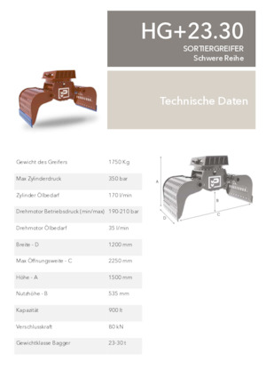 Grabilice za sortiranje rušenja Promove HG+ 23.30