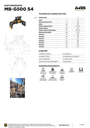 Grabilice za sortiranje rušenja MB Crusher MB-G500 S4