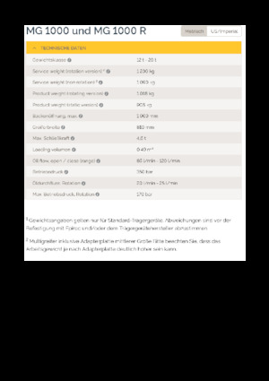 Grabilice za sortiranje rušenja Epiroc MG 1000 