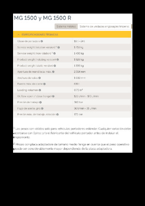 Grabilice za sortiranje rušenja Epiroc MG 1500 R 