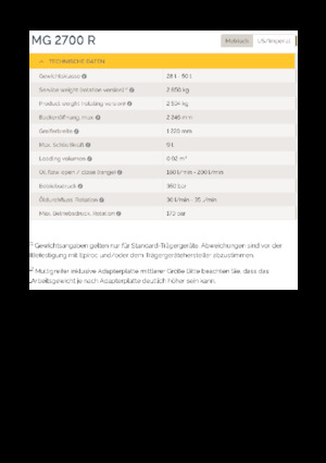 Grabilice za sortiranje rušenja Epiroc MG 2700 R