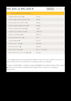 Grabilice za sortiranje rušenja Epiroc MG 400