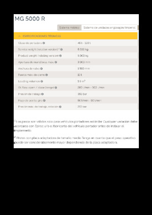 Grabilice za sortiranje rušenja Epiroc MG 5000 R