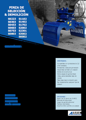 Grabilice za sortiranje rušenja Arden S0753