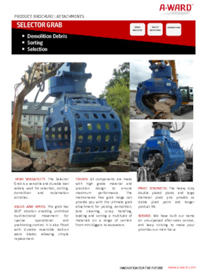 Grabilice za sortiranje rušenja A-Ward S200