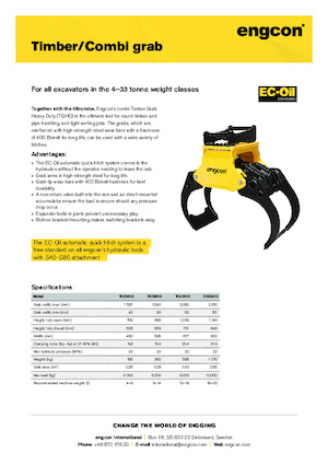 Grabilice za sortiranje rušenja engcon TG55HD