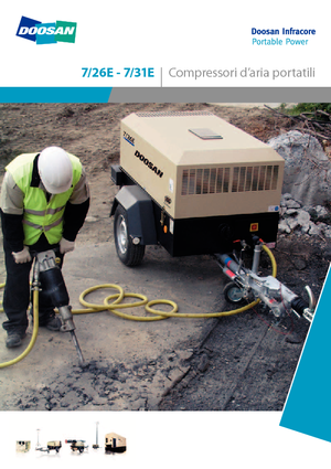 Prijenosni zračni kompresori - dizel, električni, benzinski Doosan 7/31E 