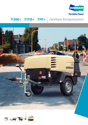 Prijenosni zračni kompresori - dizel, električni, benzinski Doosan 7/26E+