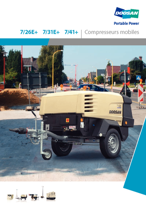 Prijenosni zračni kompresori - dizel, električni, benzinski Doosan 7/26E+
