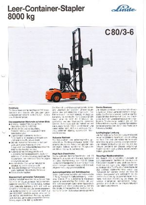 Dizelski viljuškari Linde C 80/3