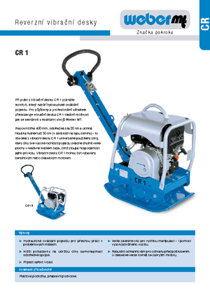 Reverzibilni kompaktori s vibracionim pločama weber mt CR 1