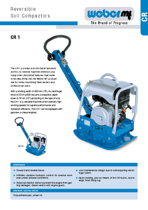 Reverzibilni kompaktori s vibracionim pločama weber mt CR 1