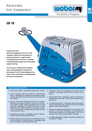 Reverzibilni kompaktori s vibracionim pločama weber mt CR 10