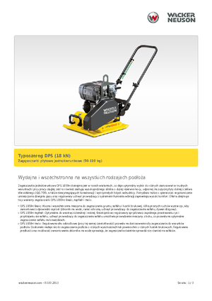 Jednosmjerni vibracioni nabijači ploča Wacker Neuson DPS1850H Vario