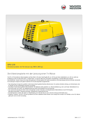 Reverzibilni kompaktori s vibracionim pločama Wacker Neuson DPU130Le