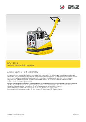 Reverzibilni kompaktori s vibracionim pločama Wacker Neuson DPU 4545 H