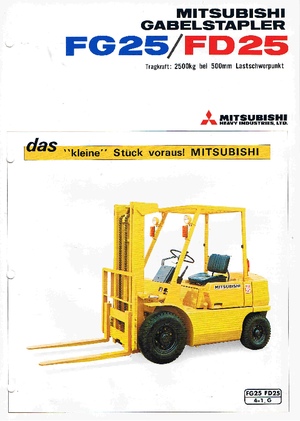 Dizelski viljuškari Mitsubishi FD 25 K
