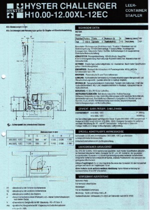Dizelski viljuškari Hyster H 12.00 XL - 12 EC