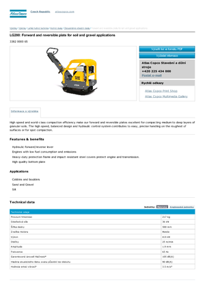 Reverzibilni kompaktori s vibracionim pločama Atlas Copco LG 200